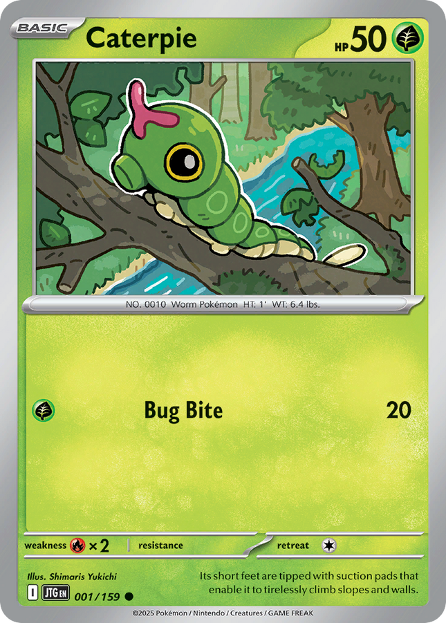 Caterpie #001/159 Common (Reverse Holofoil) / Journey Together