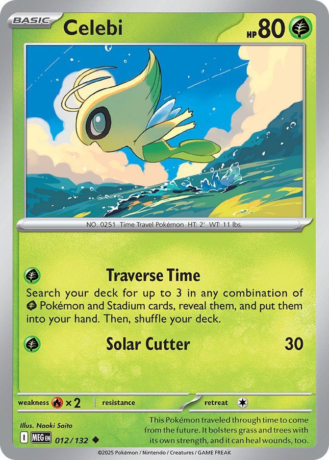 Celebi #012/132 Uncommon (Reverse Holofoil) / Mega Evolution
