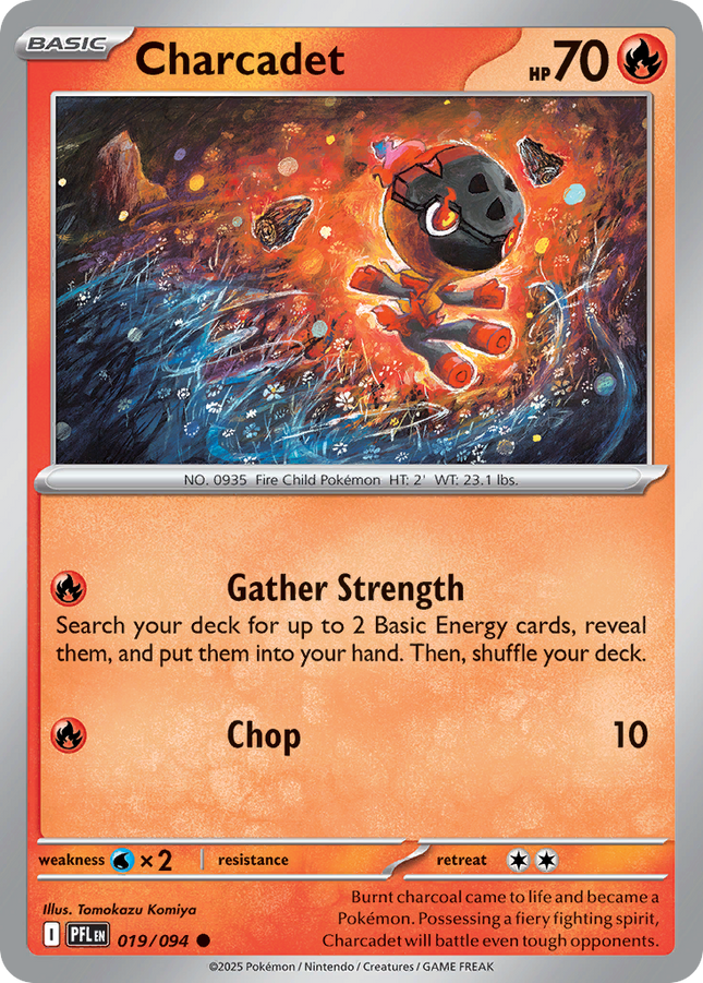 Charcadet #019/094 Common (Reverse Holofoil) / Phantasmal Flames