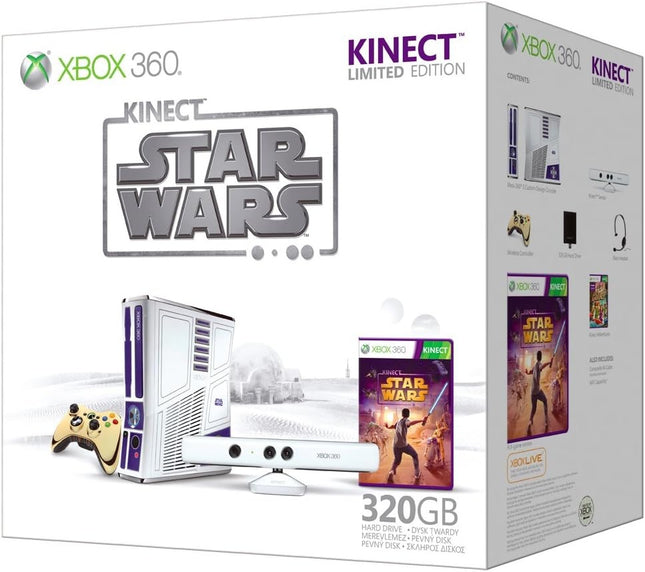 Microsoft Xbox 360 Model S Star Wars Kinect Limited Edition R2D2 320GB Console