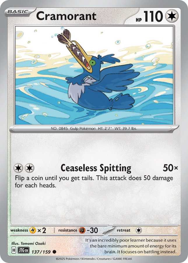 Cramorant #137/159 Common (Reverse Holofoil) / Journey Together