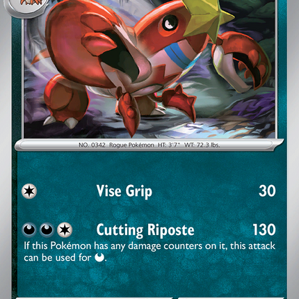 Crawdaunt #085/132 Uncommon (Reverse Holofoil) / Mega Evolution