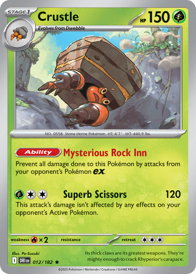 Crustle #012/182 Rare (Holofoil) / Destined Rivals
