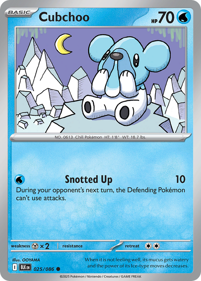 Cubchoo #025/086 Common / Black Bolt