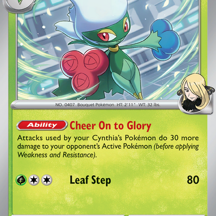 Cynthia's Roserade #008/182 Rare (Reverse Holofoil) / Destined Rivals