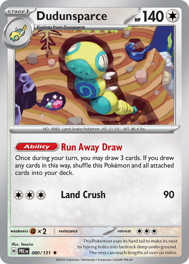 Dudunsparce #080/131 Rare (Holofoil) / Prismatic Evolutions
