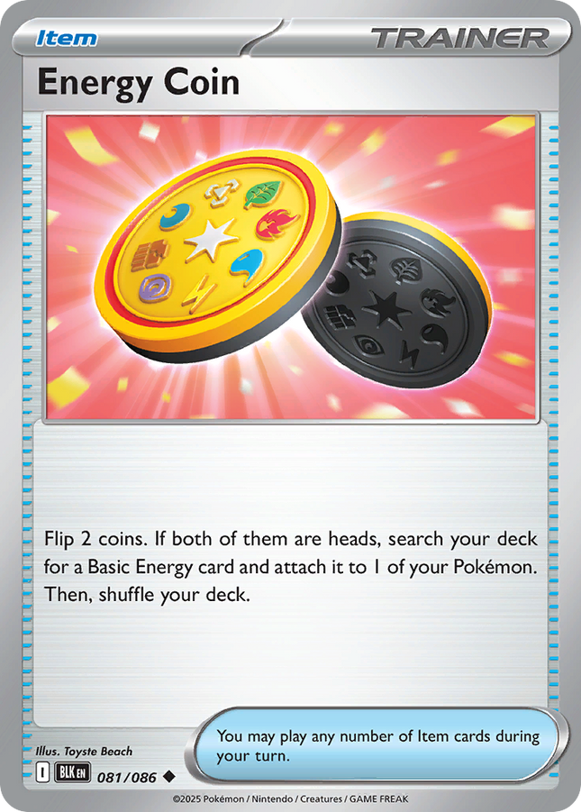Energy Coin #081/086 Uncommon (Reverse Holofoil) / Black Bolt