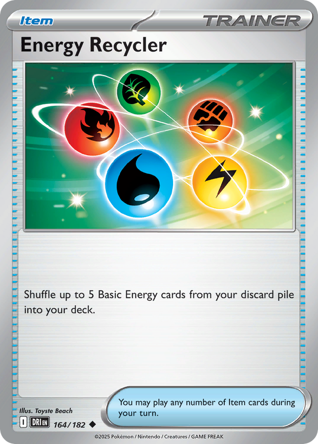 Energy Recycler #164/182 Uncommon (Reverse Holofoil) / Destined Rivals