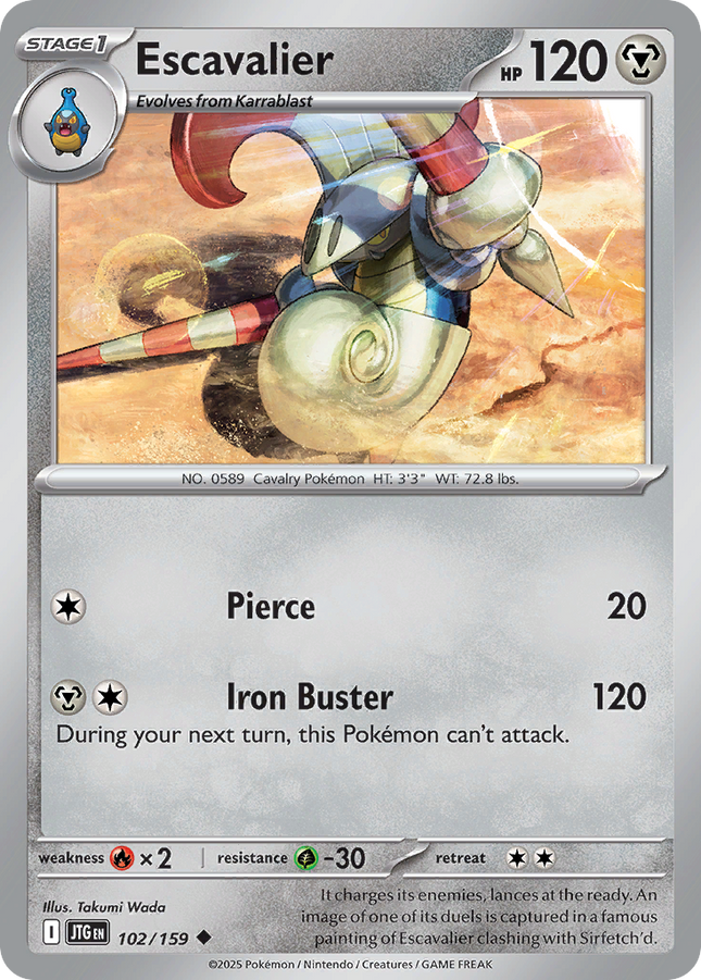 Escavalier #102/159 Uncommon (Reverse Holofoil) / Journey Together