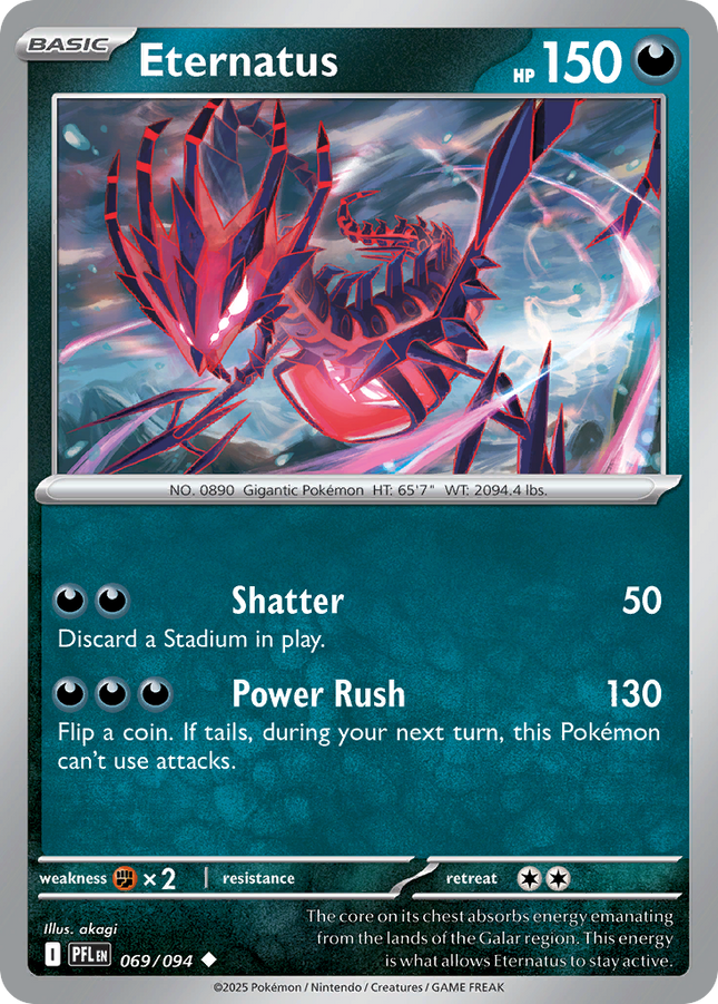 Eternatus #069/094 Uncommon (Reverse Holofoil) / Phantasmal Flames