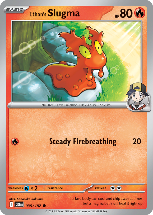 Ethan's Slugma #035/182 Common (Reverse Holofoil) / Destined Rivals