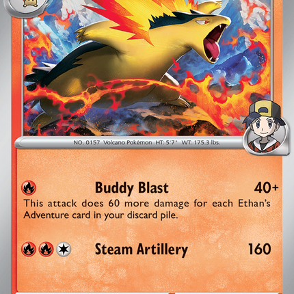 Ethan's Typhlosion #034/182 Rare (Reverse Holofoil) / Destined Rivals