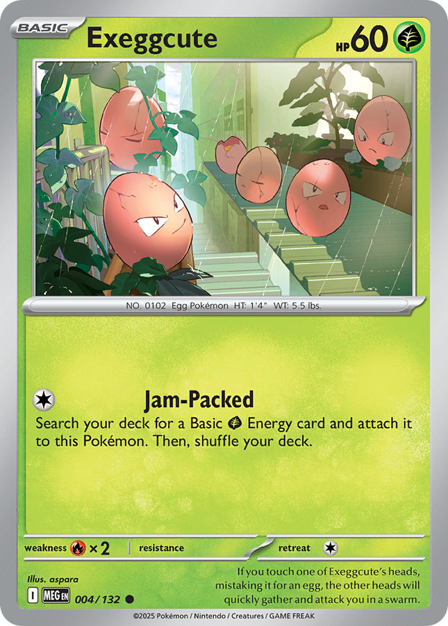 Exeggcute #004/132 Common (Reverse Holofoil) / Mega Evolution