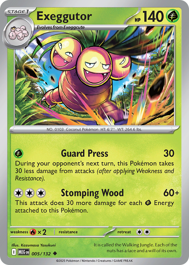 Exeggutor #005/132 Uncommon (Reverse Holofoil) / Mega Evolution
