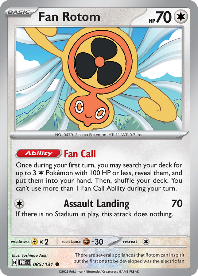 Rotom Fan #085/131 Common (Poke Ball Pattern) / Prismatic Evolutions