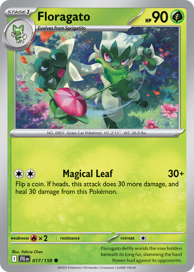 Floragato #017/159 Common (Reverse Holofoil) / Journey Together