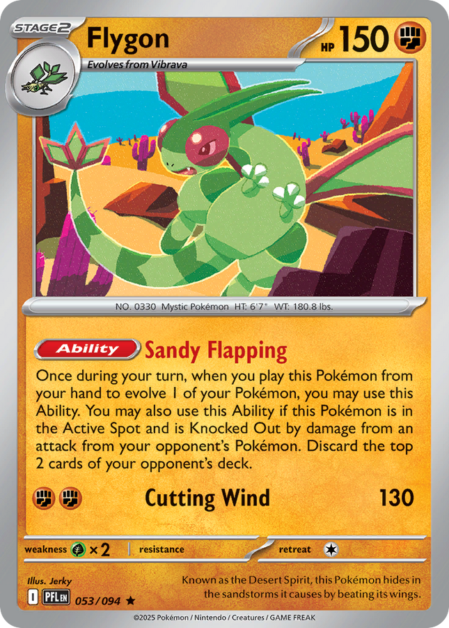 Flygon #053/094 Rare (Reverse Holofoil) / Phantasmal Flames