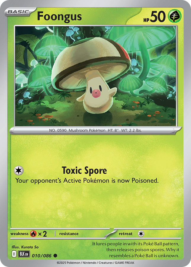 Foongus #010/086 Common (Poke Ball Pattern) / Black Bolt