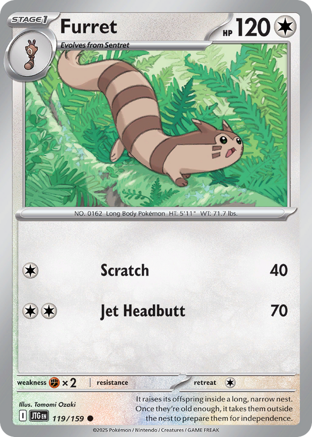 Furret #119/159 Common (Reverse Holofoil) / Journey Together