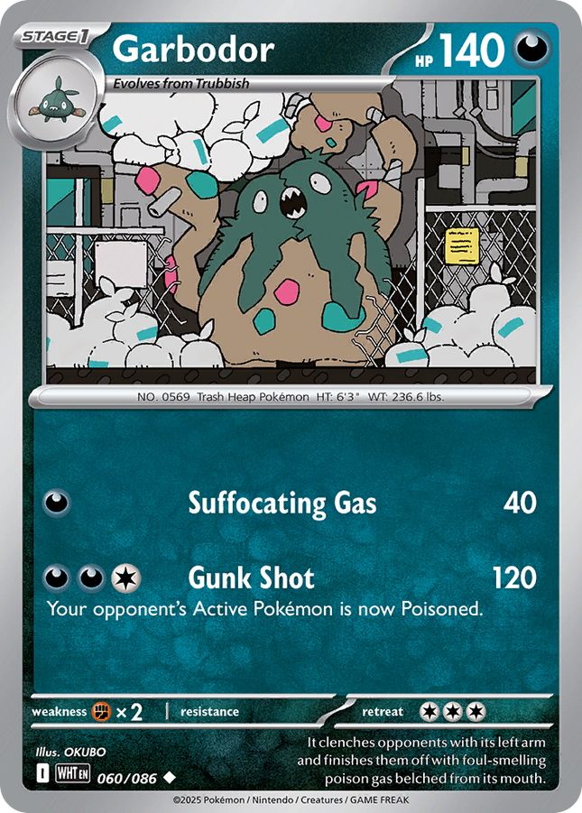 Garbodor #060/086 Uncommon / White Flare