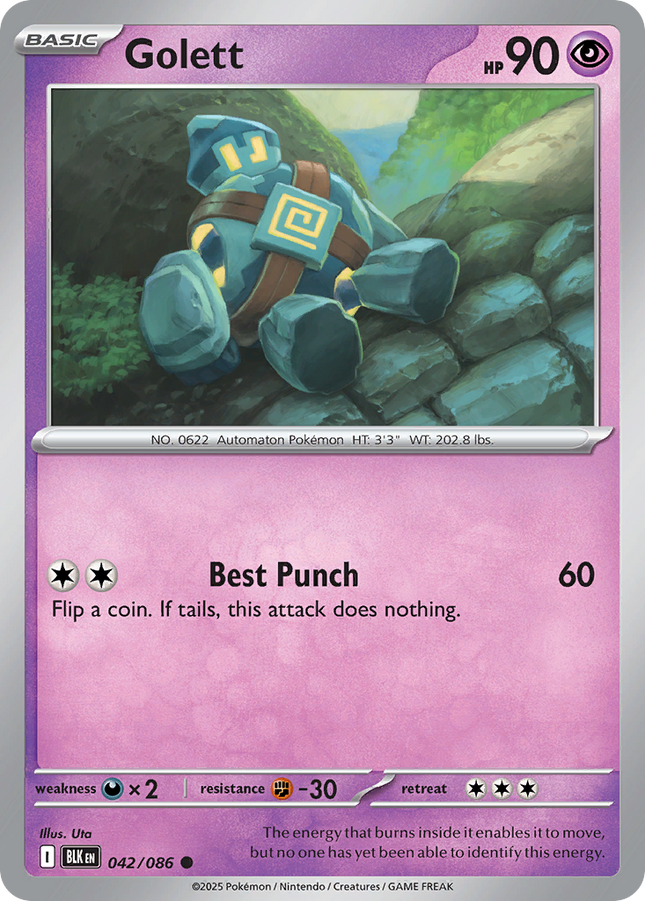 Golett #042/086 Common / Black Bolt