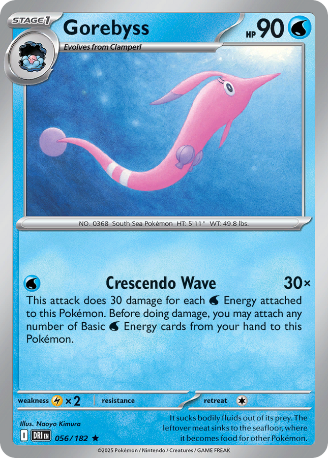 Gorebyss #056/182 Rare (Reverse Holofoil) / Destined Rivals
