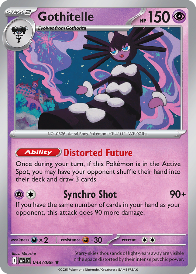 Gothitelle #043/086 Rare (Poke Ball Pattern) / White Flare