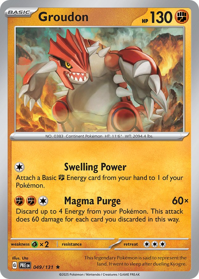 Groudon #049/131 Rare (Poke Ball Pattern) / Prismatic Evolutions