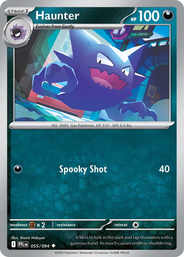 Haunter #055/094 Uncommon (Reverse Holofoil) / Phantasmal Flames