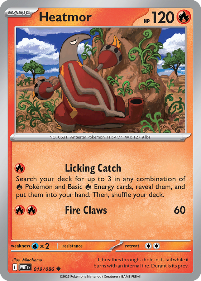 Heatmor #019/086 Uncommon (Reverse Holofoil) / White Flare