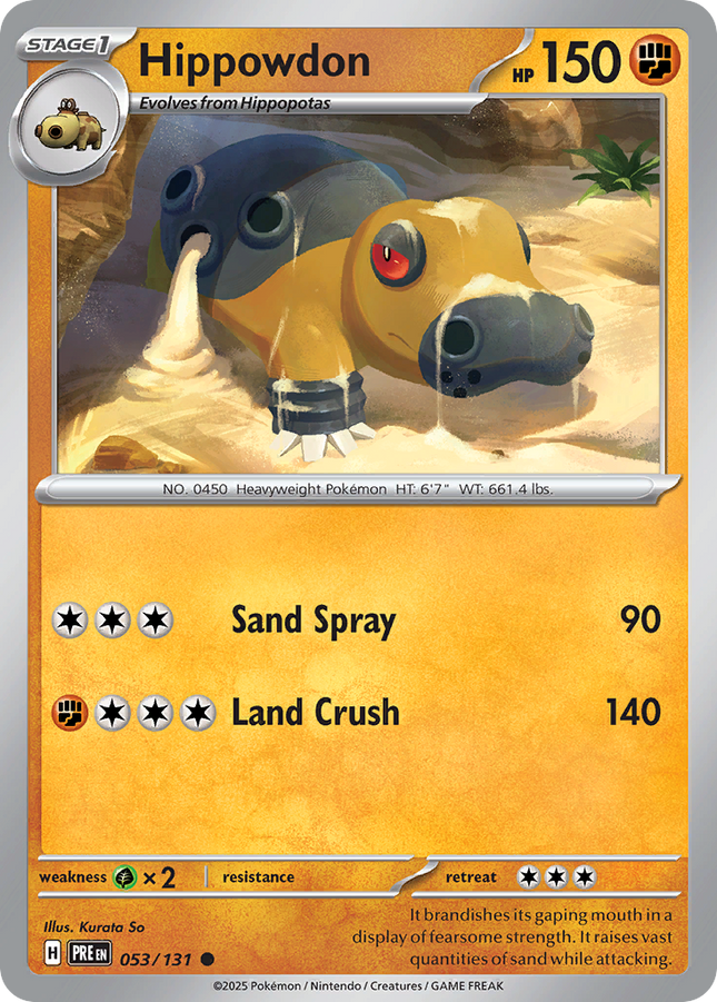 Hippowdon #053/131 Common (Poke Ball Pattern) / Prismatic Evolutions