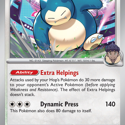 Hop's Snorlax #117/159 Rare (Reverse Holofoil) / Journey Together
