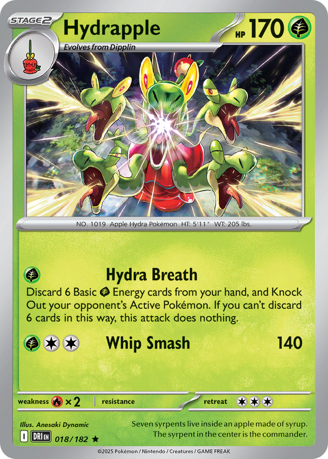Hydrapple #018/182 Rare (Reverse Holofoil) / Destined Rivals