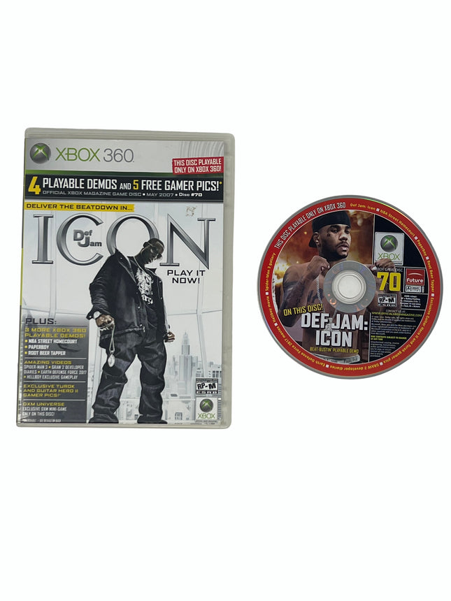 Xbox 360 Magazine Demo Disc #70 May 2007 Def Jam Icon (Xbox 360)
