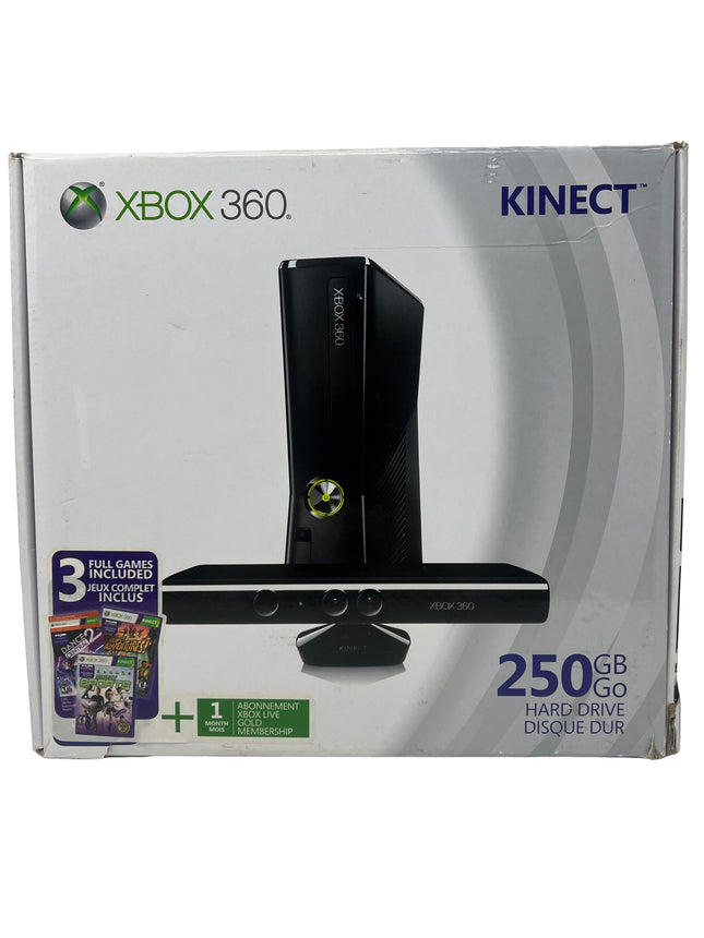 Microsoft Xbox 360 Console Slim 250gb Black With Kinect