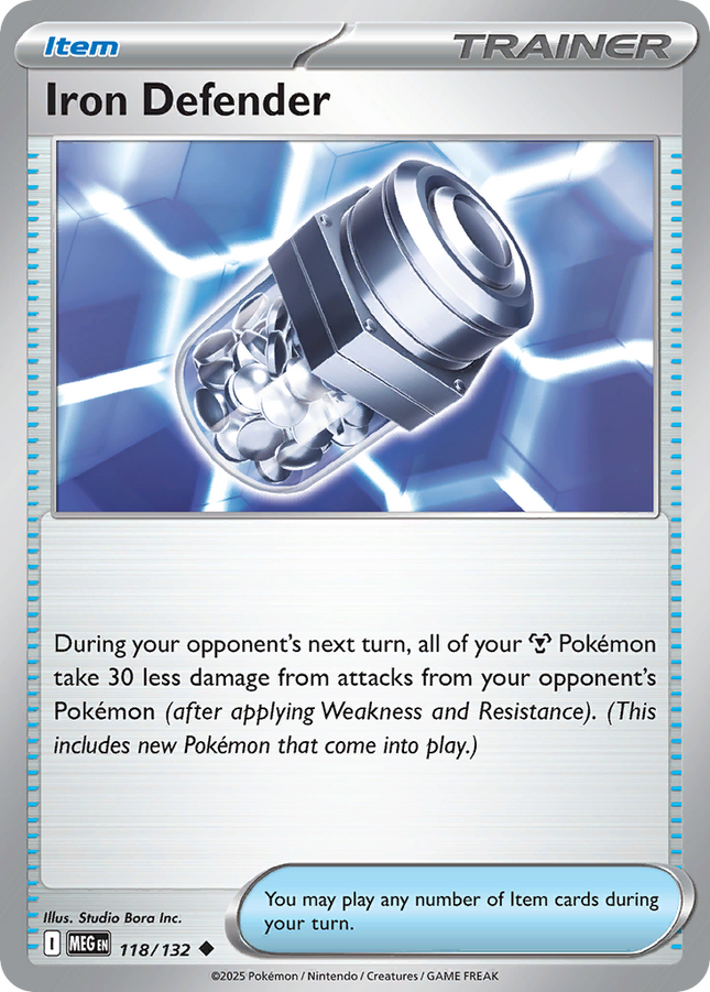 Iron Defender #118/132 Uncommon (Reverse Holofoil) / Mega Evolution