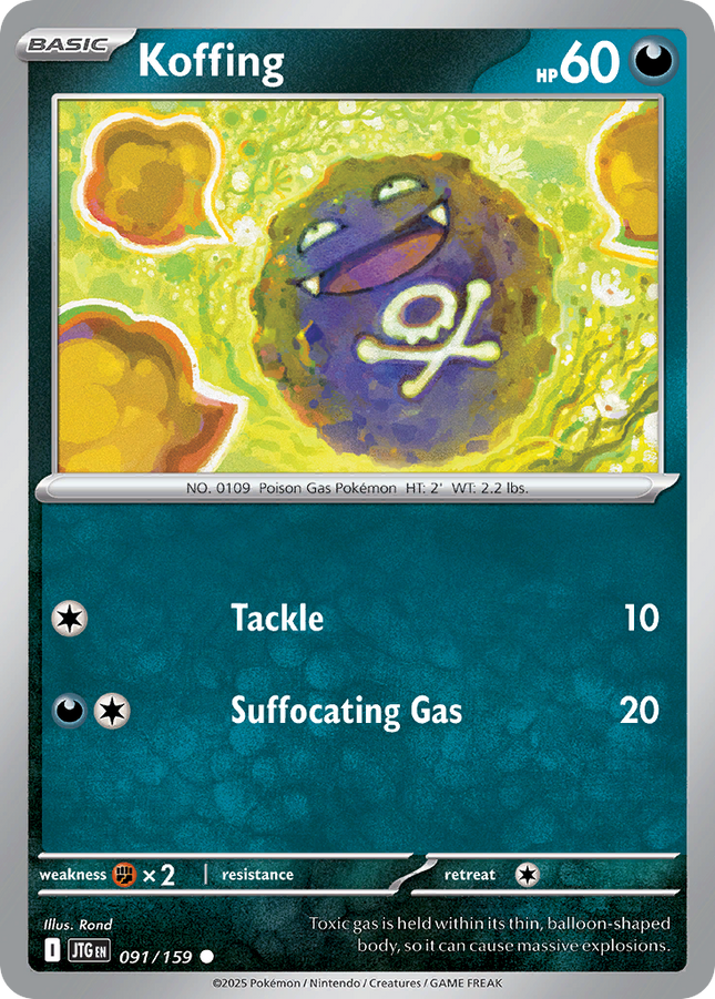 Koffing #091/159 Common (Reverse Holofoil) / Journey Together