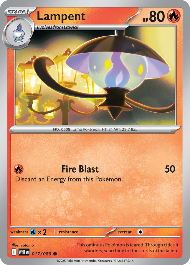 Lampent #017/086 Common (Reverse Holofoil) / White Flare