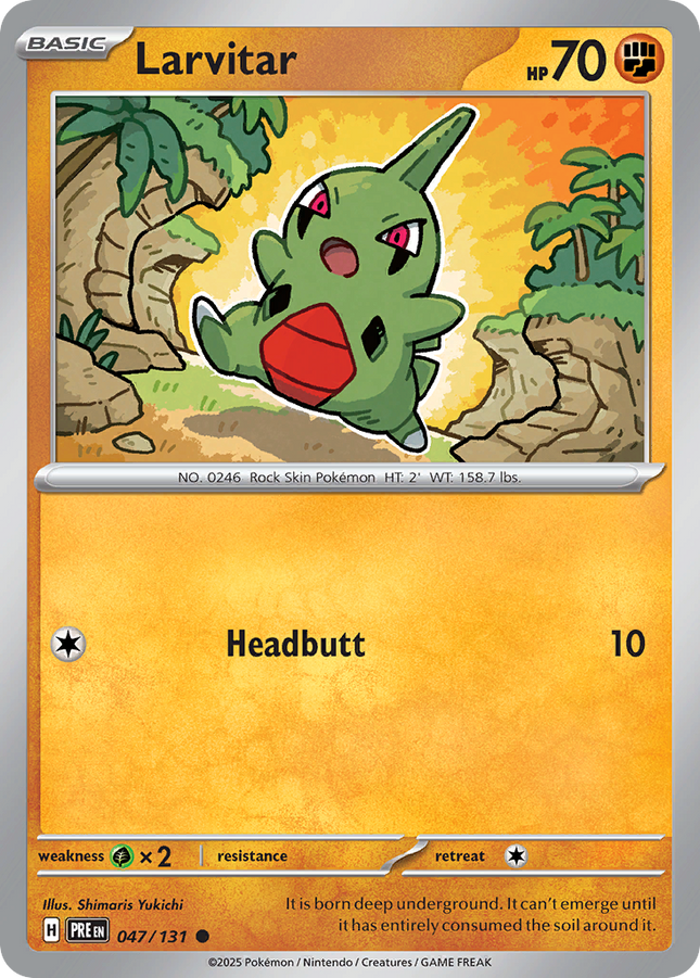 Larvitar #047/131 Common (Reverse Holofoil) / Prismatic Evolutions