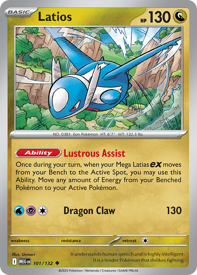 Latios #101/132 Uncommon (Reverse Holofoil) / Mega Evolution