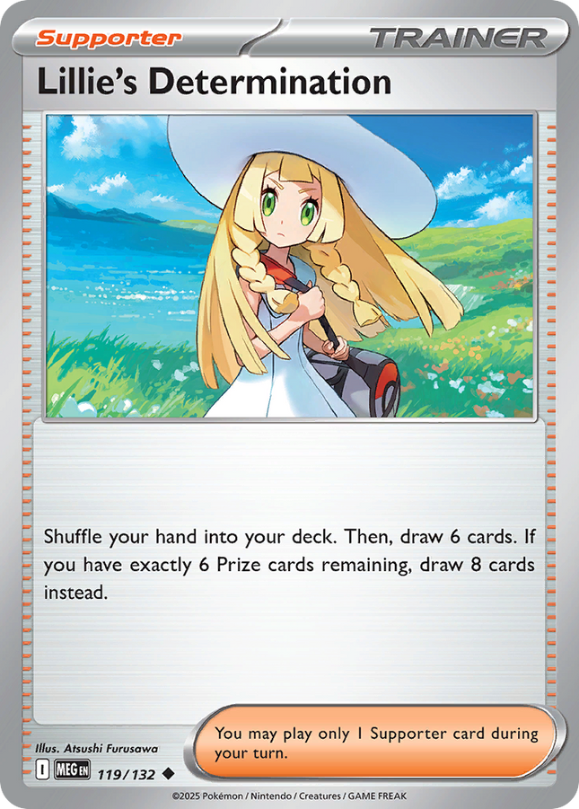 Lillie's Determination #119/132 Uncommon (Reverse Holofoil) / Mega Evolution