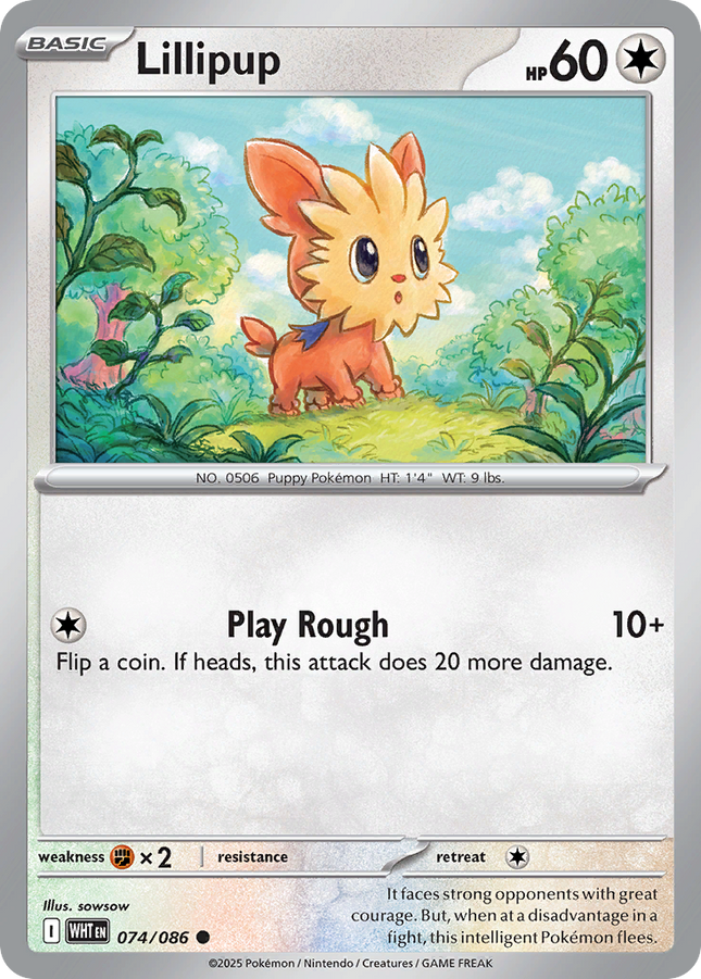 Lillipup #074/086 Common / White Flare