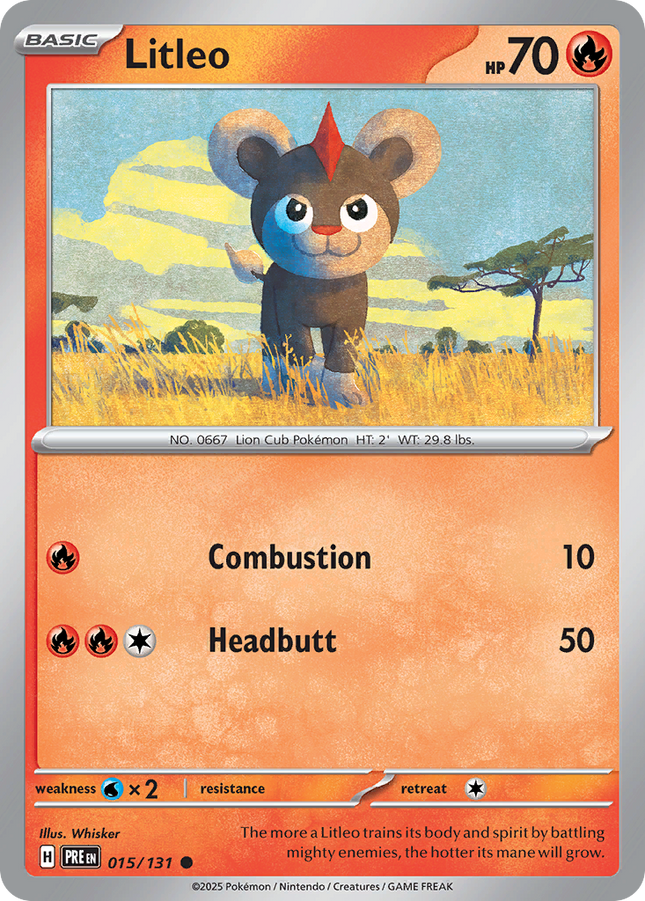Litleo #015/131 Common (Reverse Holofoil) / Prismatic Evolutions