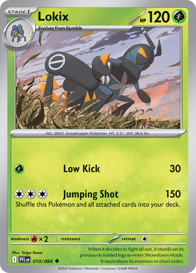 Lokix #010/094 Uncommon (Reverse Holofoil) / Phantasmal Flames