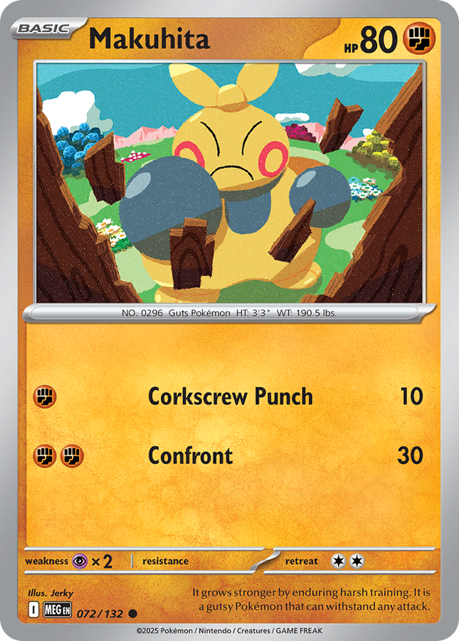 Makuhita #072/132 Common (Reverse Holofoil) / Mega Evolution