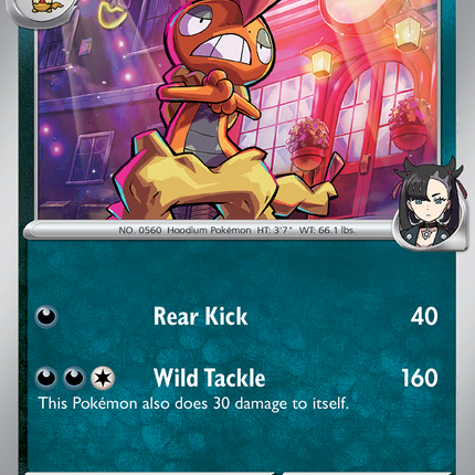Marnie's Scrafty #133/182 Uncommon (Reverse Holofoil) / Destined Rivals