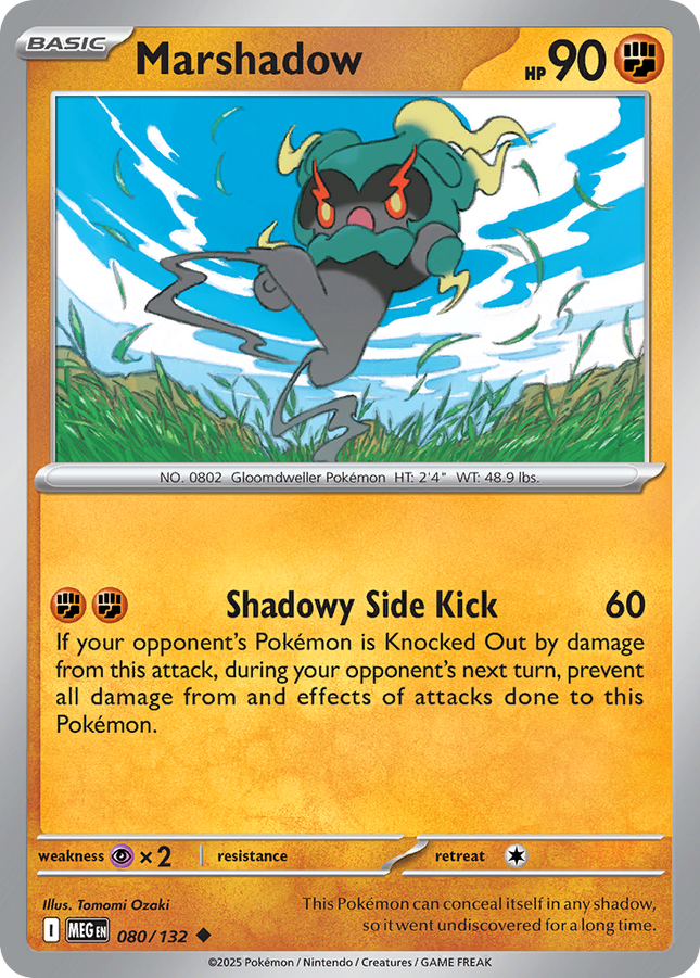 Marshadow #080/132 Uncommon (Reverse Holofoil) / Mega Evolution