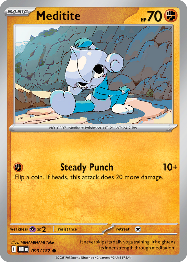 Meditite #099/182 Common (Reverse Holofoil) / Destined Rivals