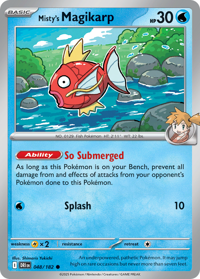 Misty's Magikarp #048/182 Common (Reverse Holofoil) / Destined Rivals