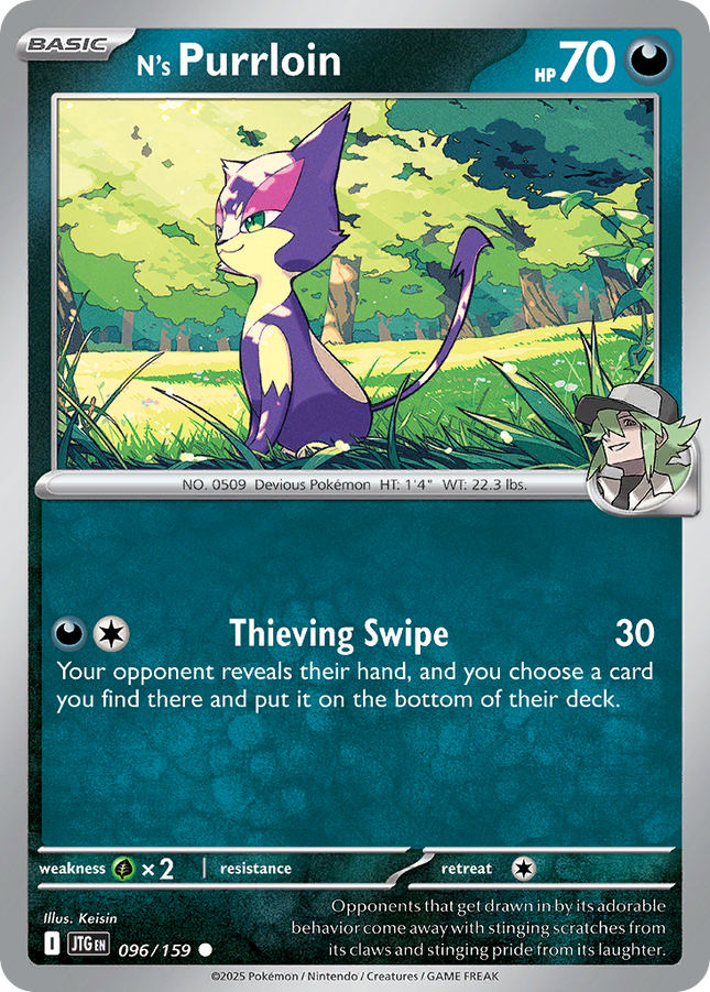 N's Purrloin #096/159 Common (Reverse Holofoil) / Journey Together